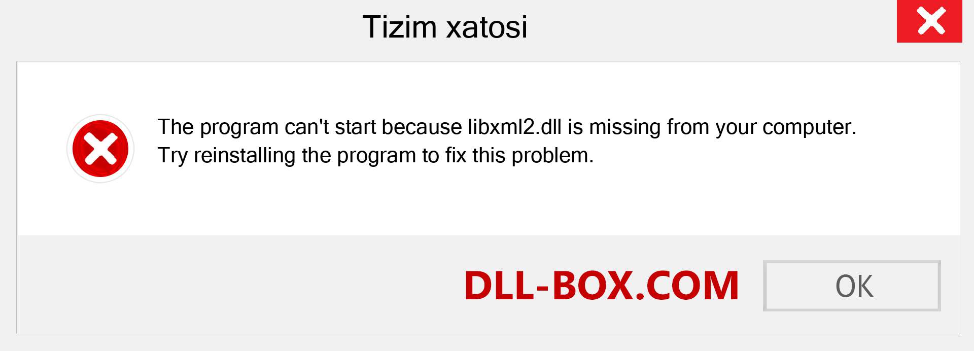 libxml2.dll fayli yo'qolganmi?. Windows 7, 8, 10 uchun yuklab olish - Windowsda libxml2 dll etishmayotgan xatoni tuzating, rasmlar, rasmlar